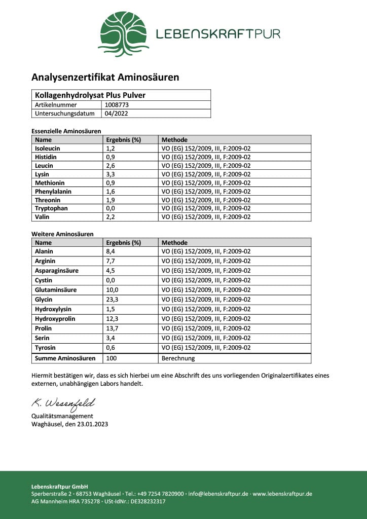 Produktbild Kollagenhydrolysat Plus Pulver