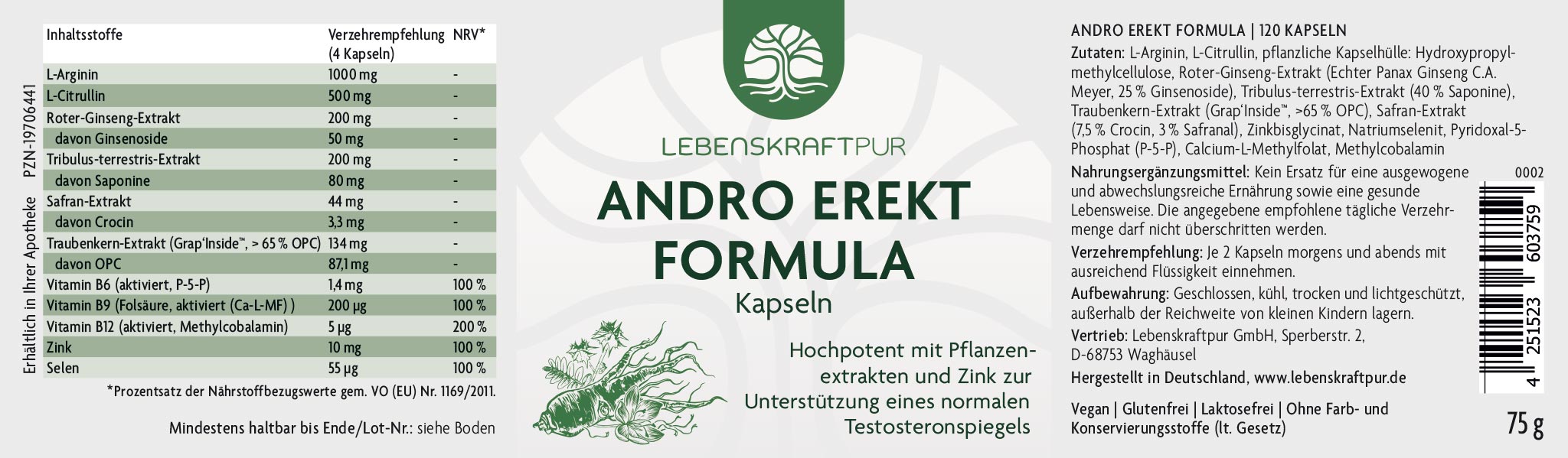 Produktbild Andro Erekt Formula Kapseln