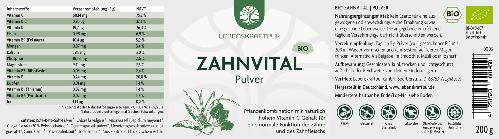 Produktbild Bio Zahnvital Pulver