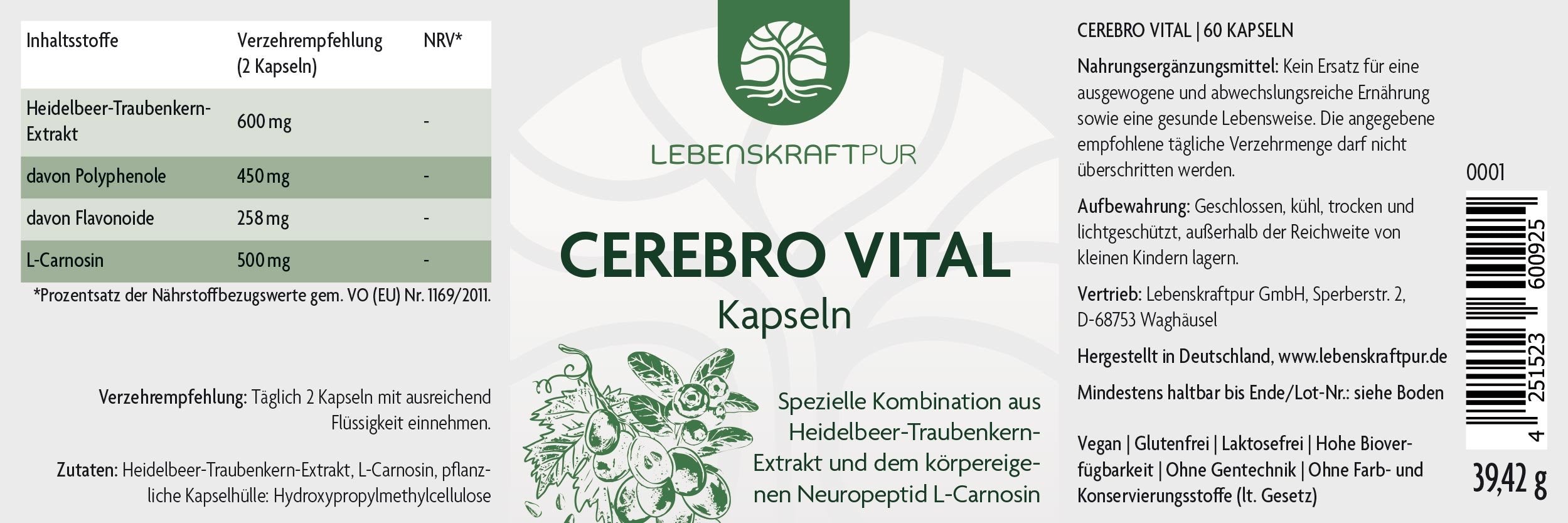 Produktbild Cerebro Vital Kapseln