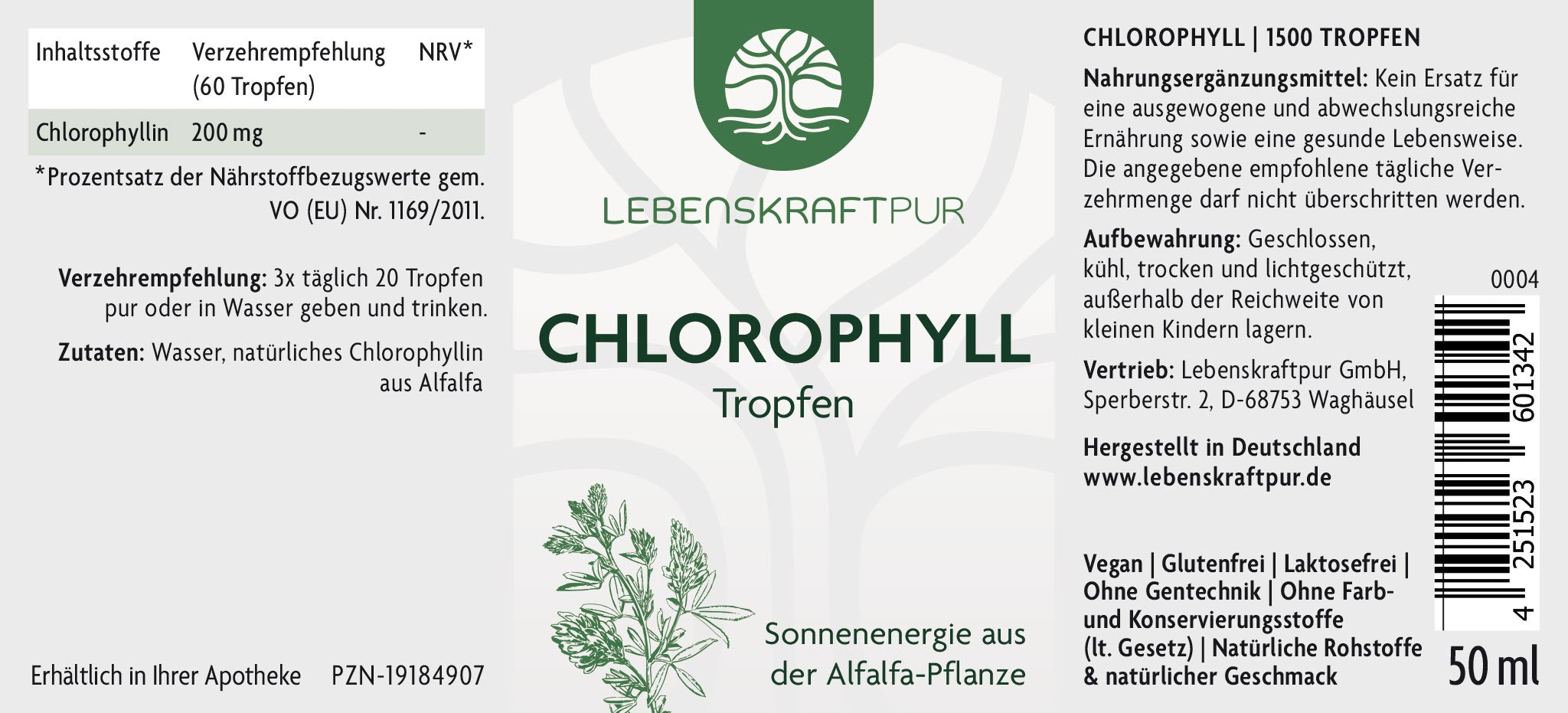 Chlorophyll Tropfen