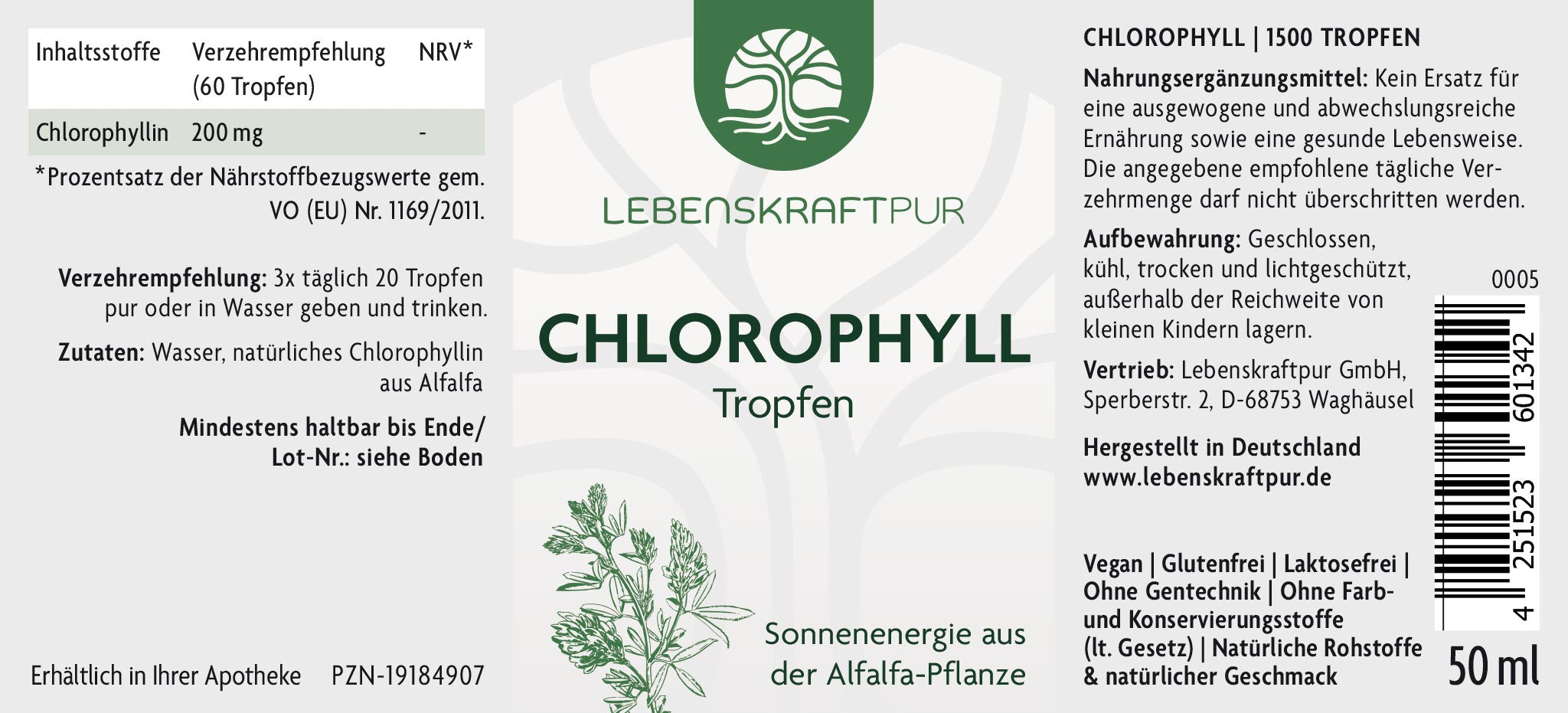 Chlorophyll Tropfen