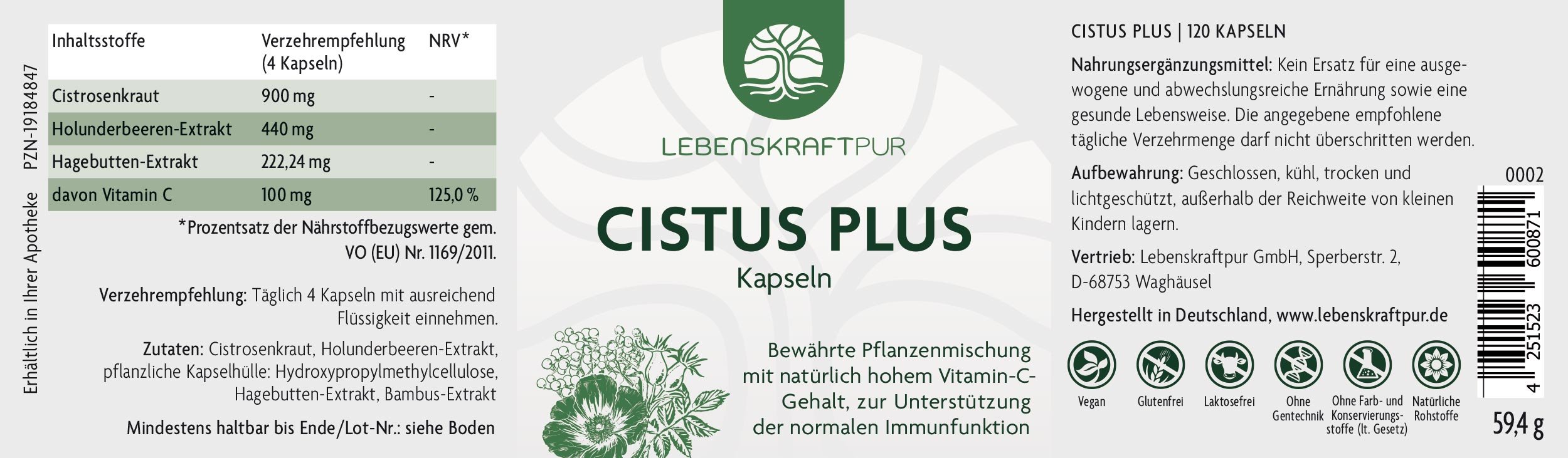 Produktbild Cistus Plus Kapseln