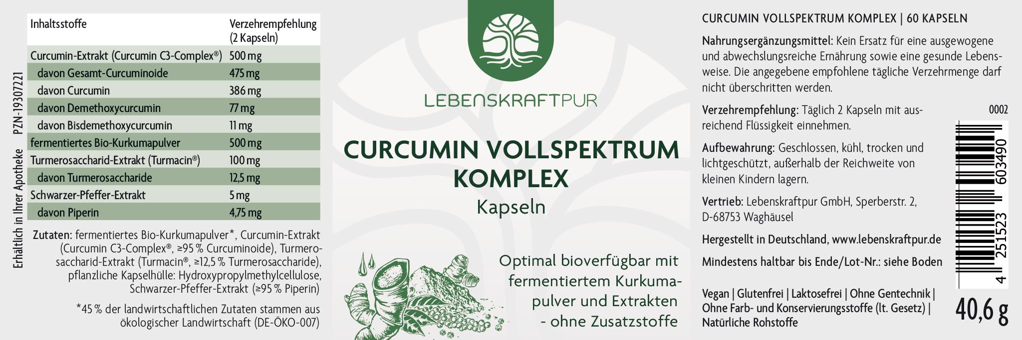 Produktbild Curcumin Vollspektrum Komplex Kapseln