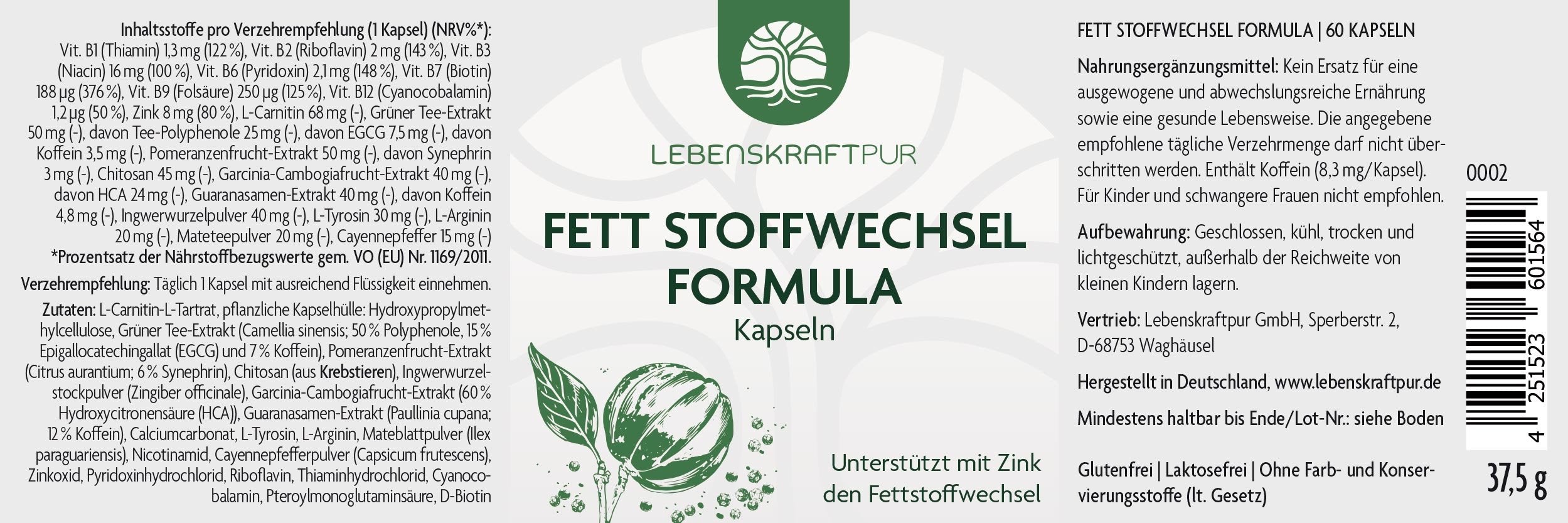 Produktbild Fett Stoffwechsel Formula Kapseln