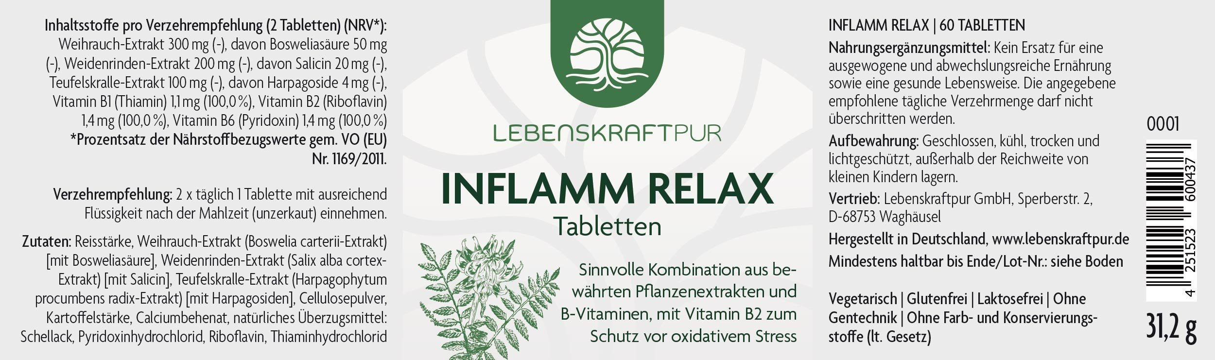 Produktbild Inflamm Relax Tabletten