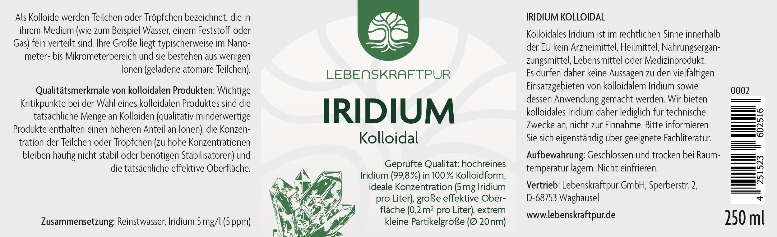 Produktbild Iridium Kolloidal