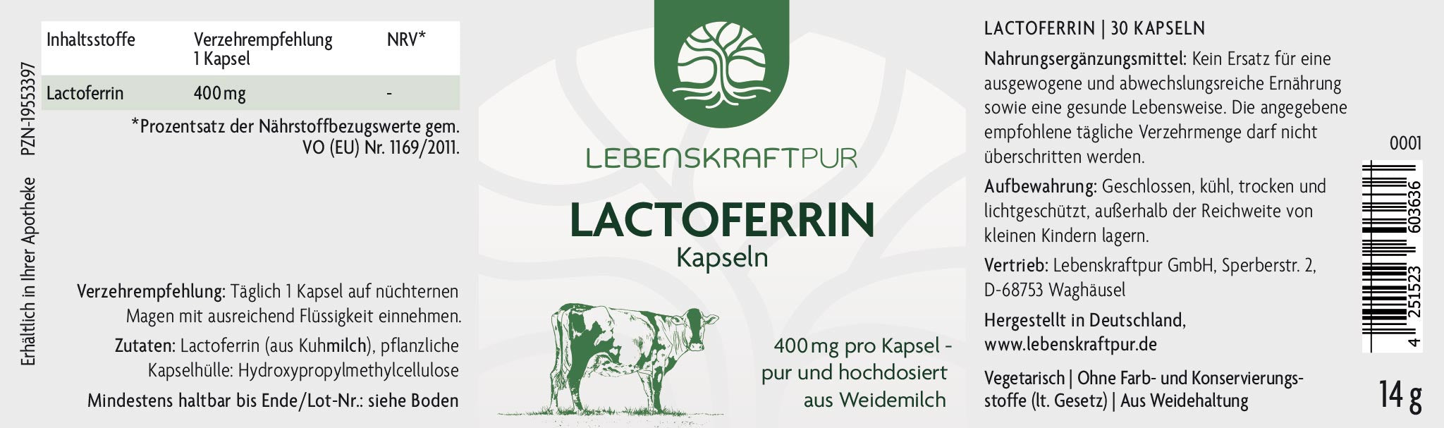 Produktbild Lactoferrin Kapseln