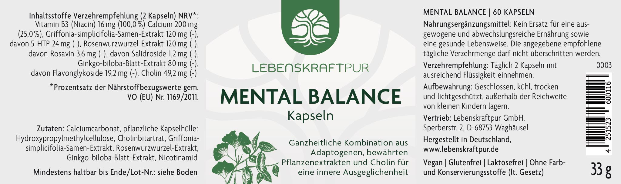 Produktbild Mental Balance Kapseln