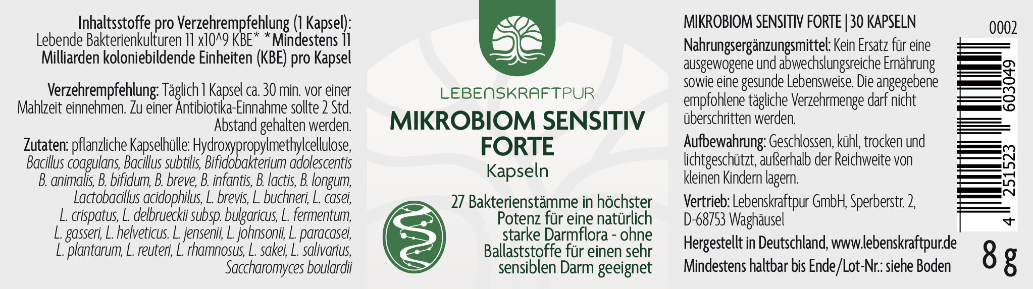 Mikrobiom Sensitiv Forte Kapseln