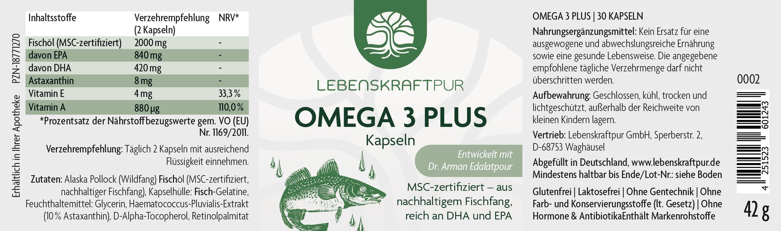 Produktbild Omega 3 Plus Kapseln