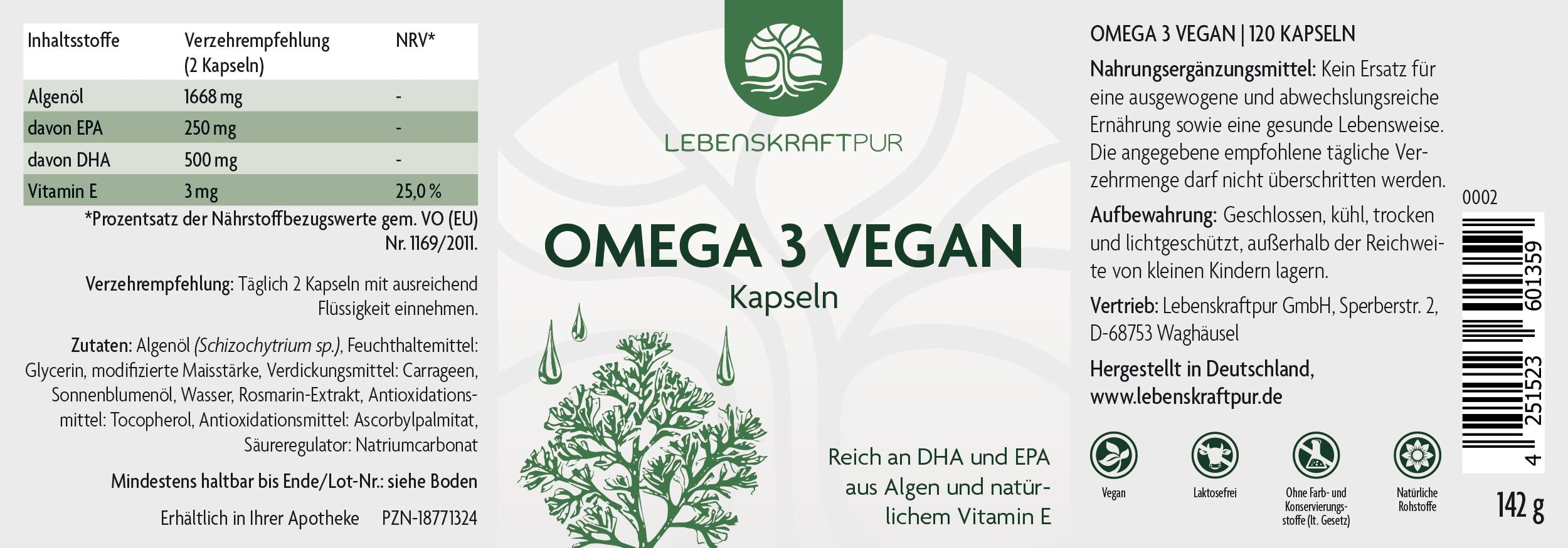 Produktbild Omega 3 Vegan Kapseln