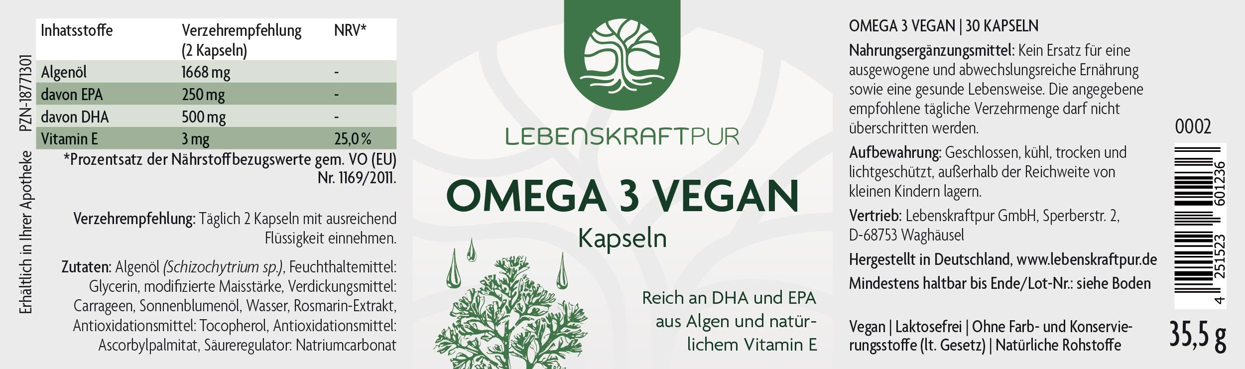 Produktbild Omega 3 Vegan Kapseln