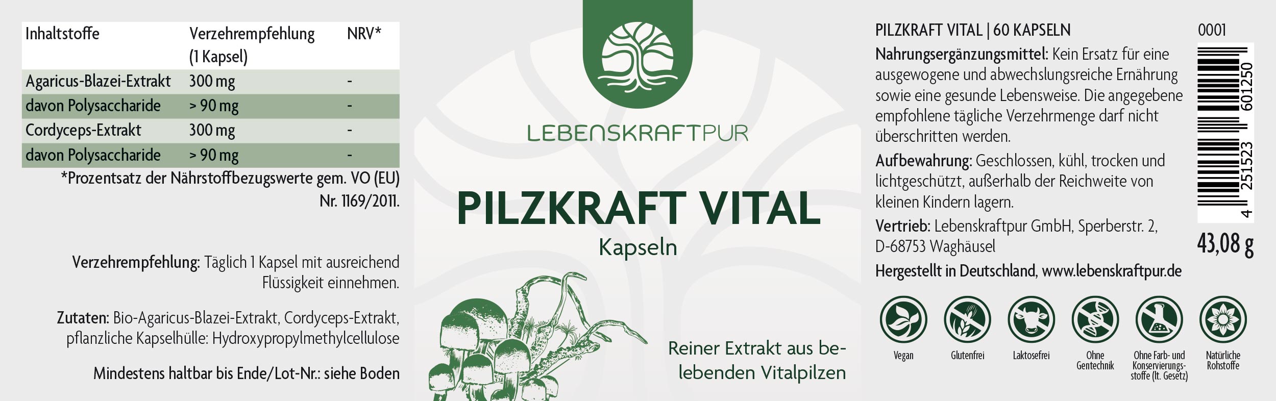 Produktbild Pilzkraft Vital Kapseln