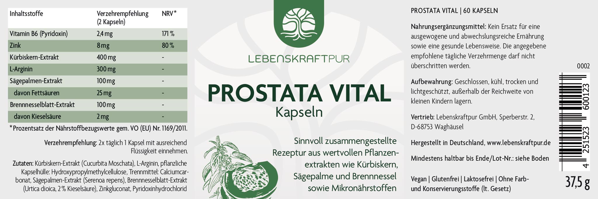Produktbild Prostata Vital Kapseln