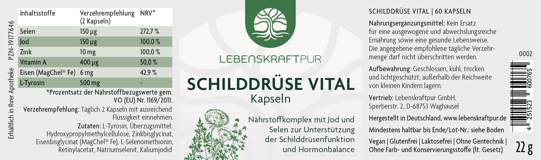 Schilddrüse Vital Kapseln