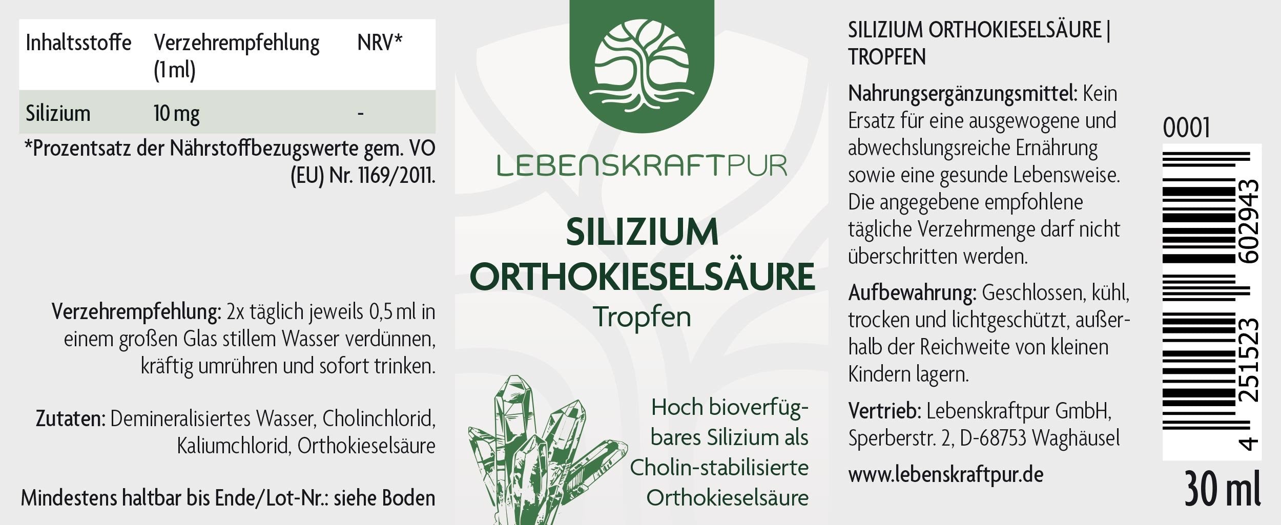 Produktbild Silizium Orthokieselsäure Tropfen