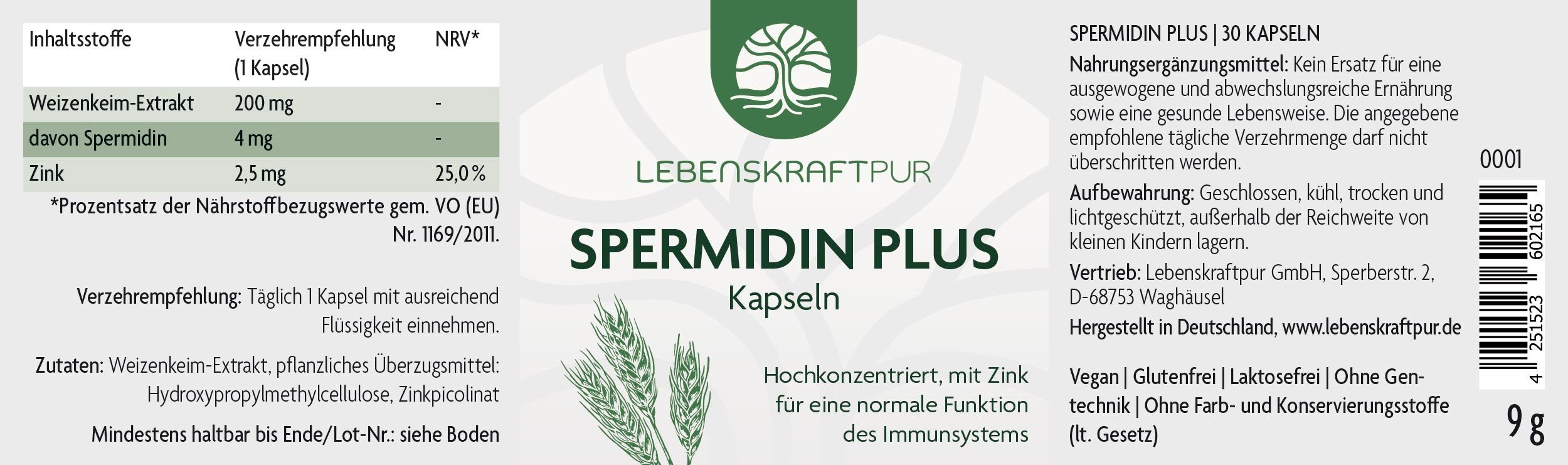 Produktbild Spermidin Plus Kapseln