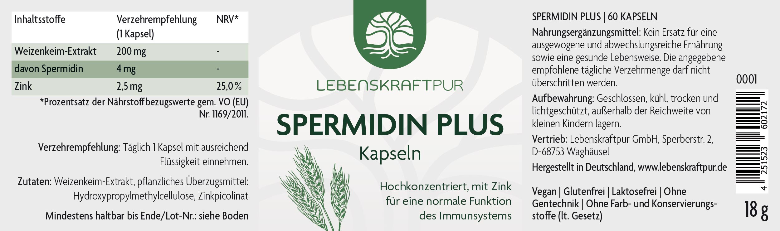 Produktbild Spermidin Plus Kapseln