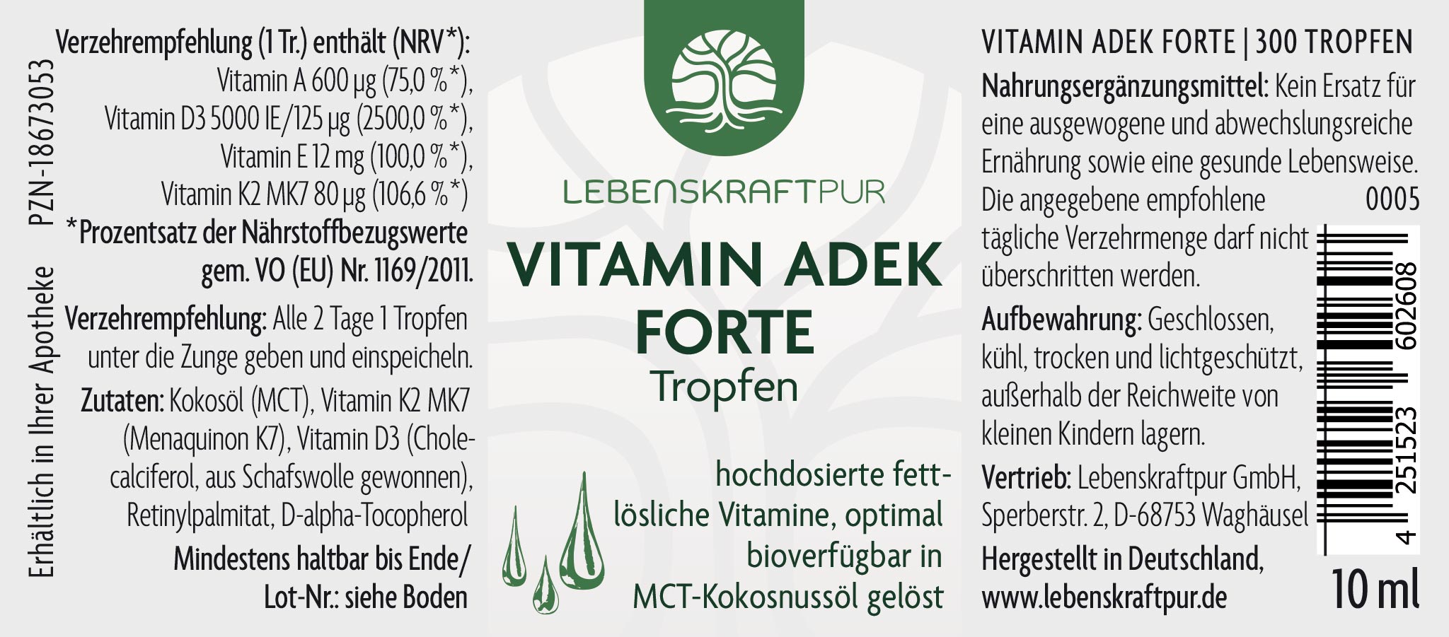 Produktbild Vitamin ADEK Forte Tropfen