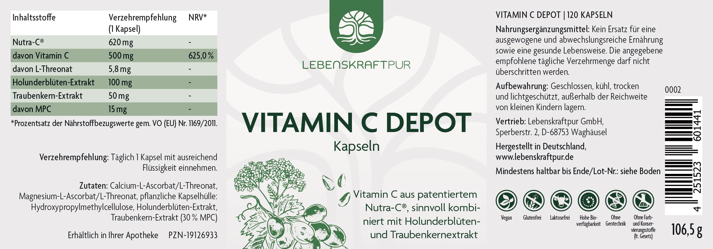 Produktbild Vitamin C Depot Kapseln