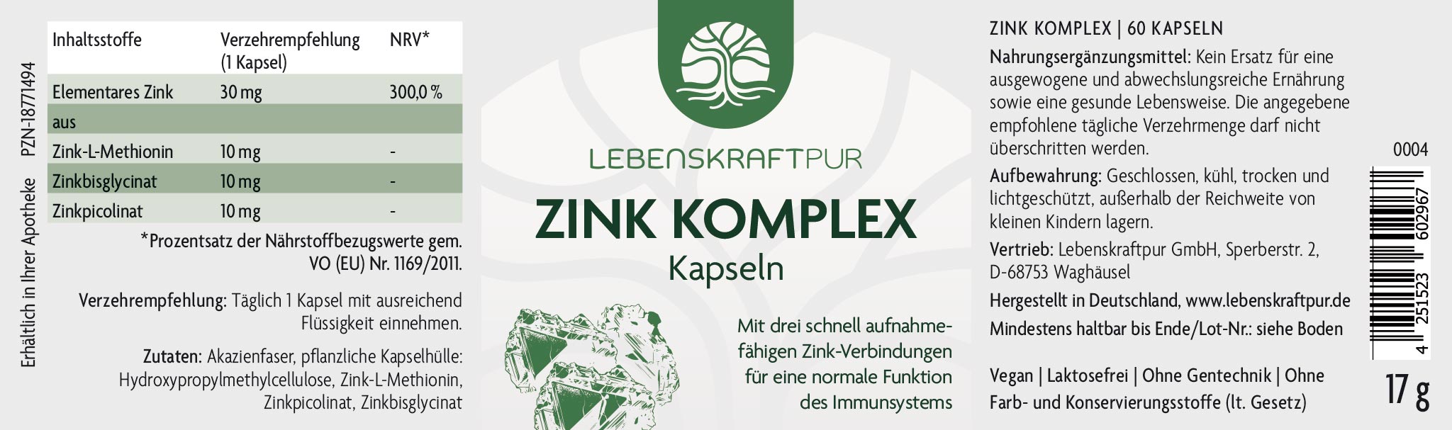 Zink Komplex Kapseln