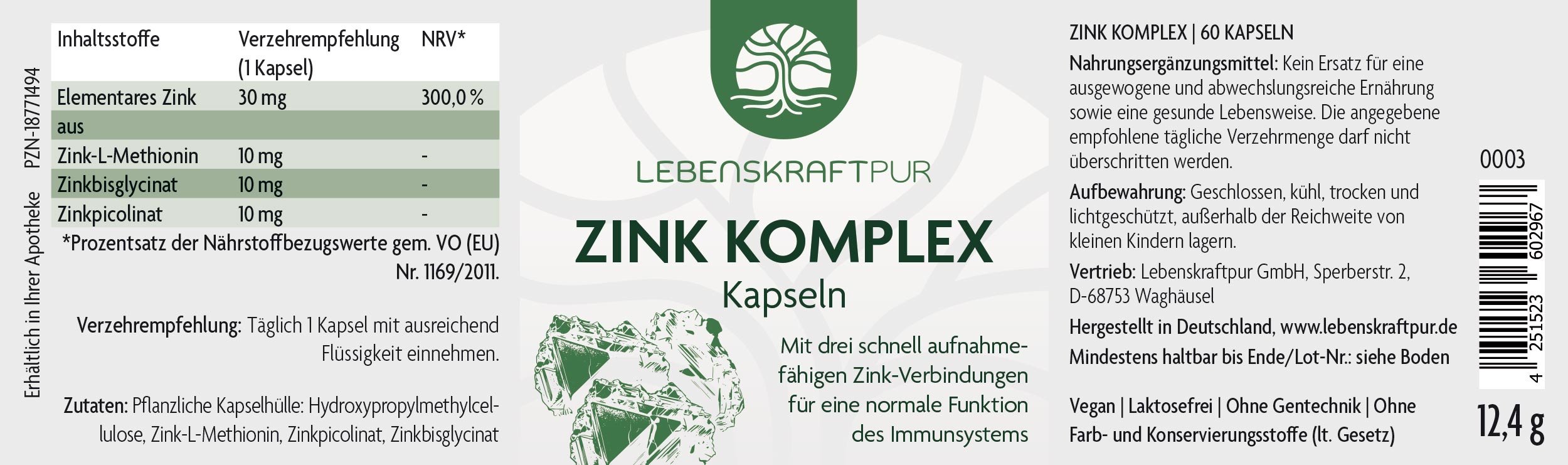 Produktbild Zink Komplex Kapseln