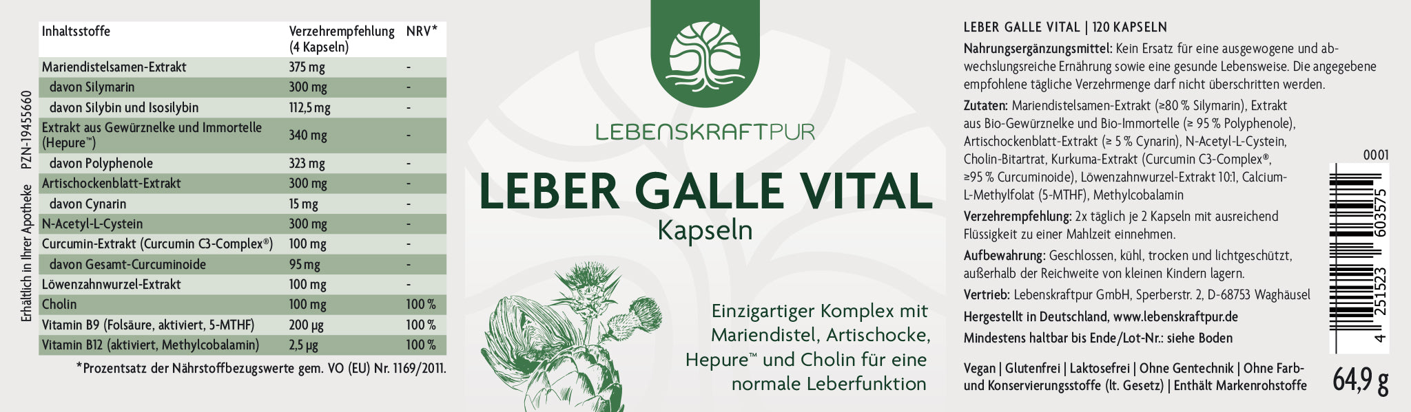 Produktbild Leber Galle Vital Kapseln