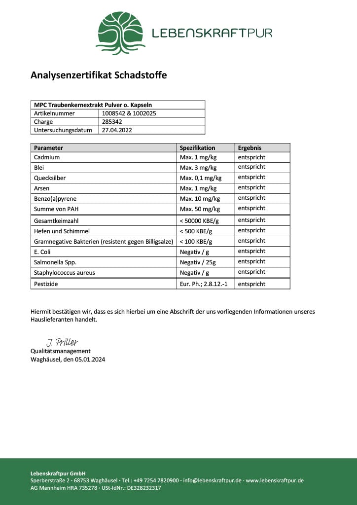 Produktbild MPC Traubenkernextrakt Pulver