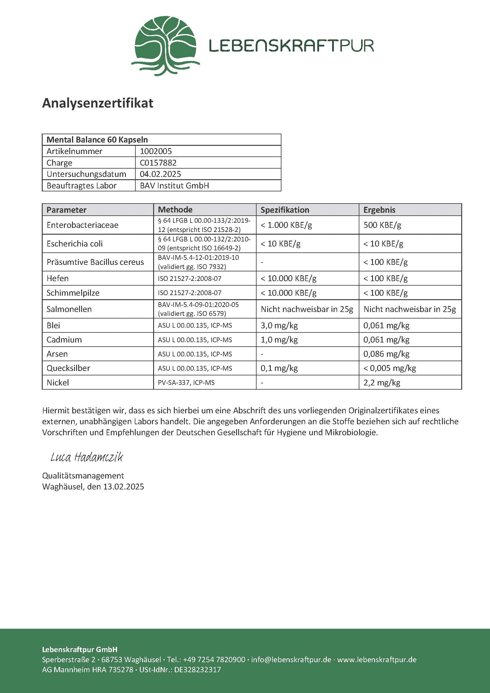 Produktbild Mental Balance Kapseln