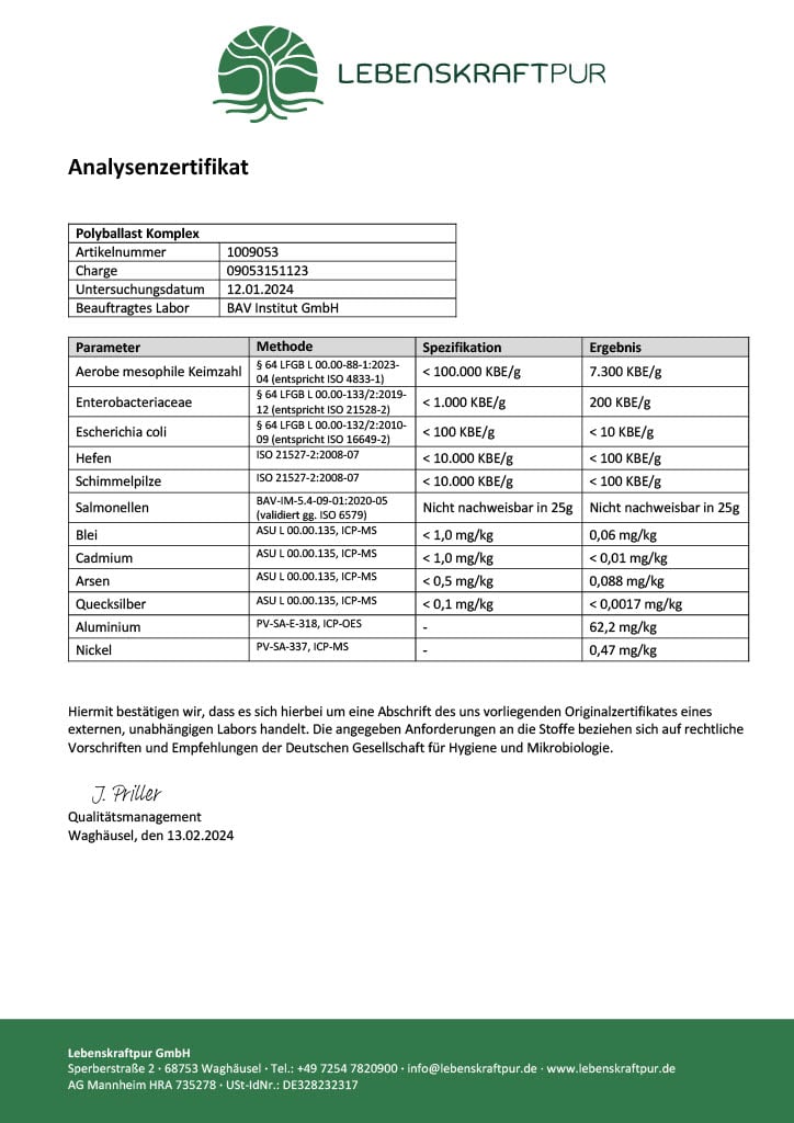 Produktbild PolyBallast Komplex Pulver