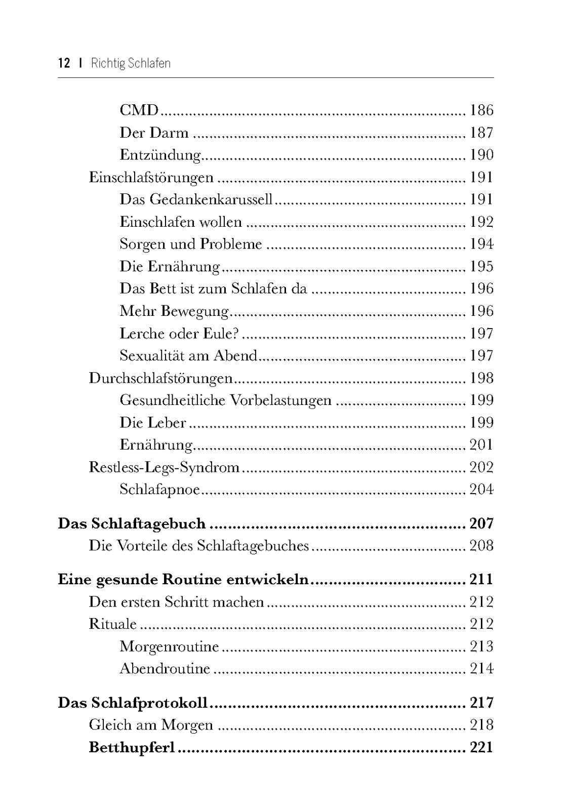 Produktbild Richtig Schlafen