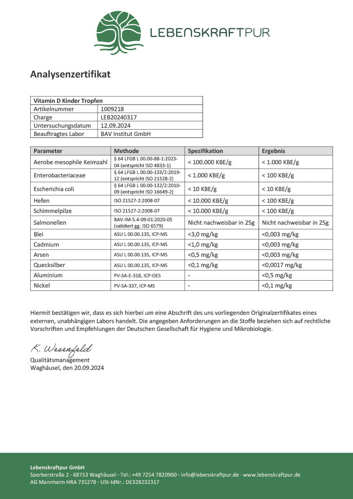 Produktbild Vitamin D Kinder Tropfen