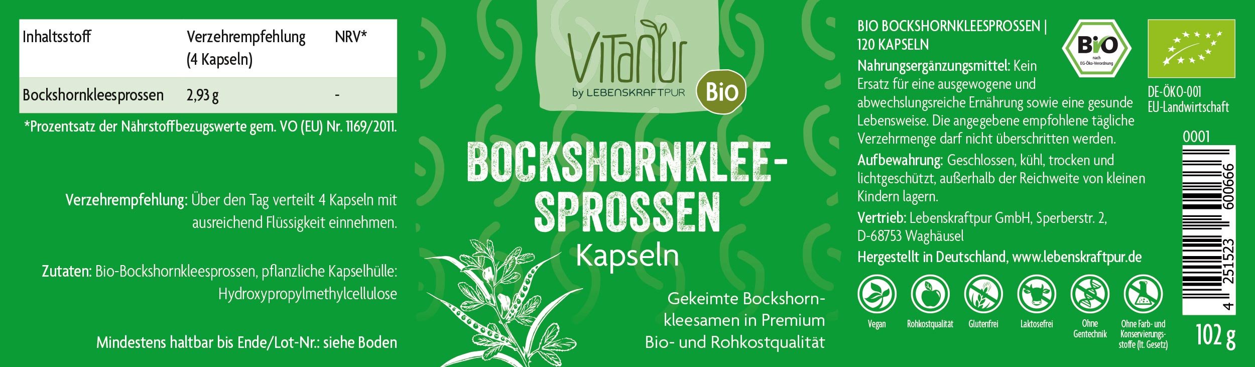 Produktbild Bio Bockshornkleesprossen Kapseln