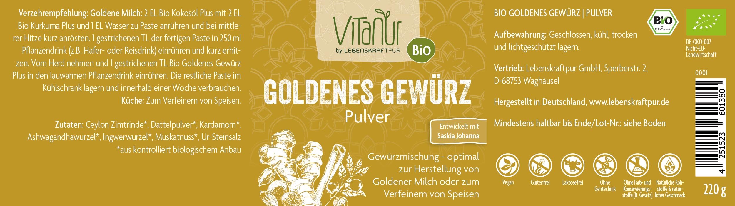 Produktbild Bio Goldene Milch Plus