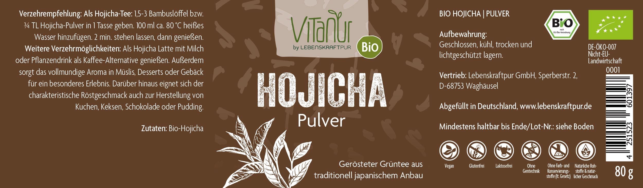 Produktbild Bio Hojicha Pulver