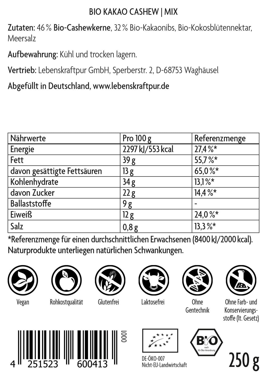 Produktbild Bio Kakao Cashew Mix