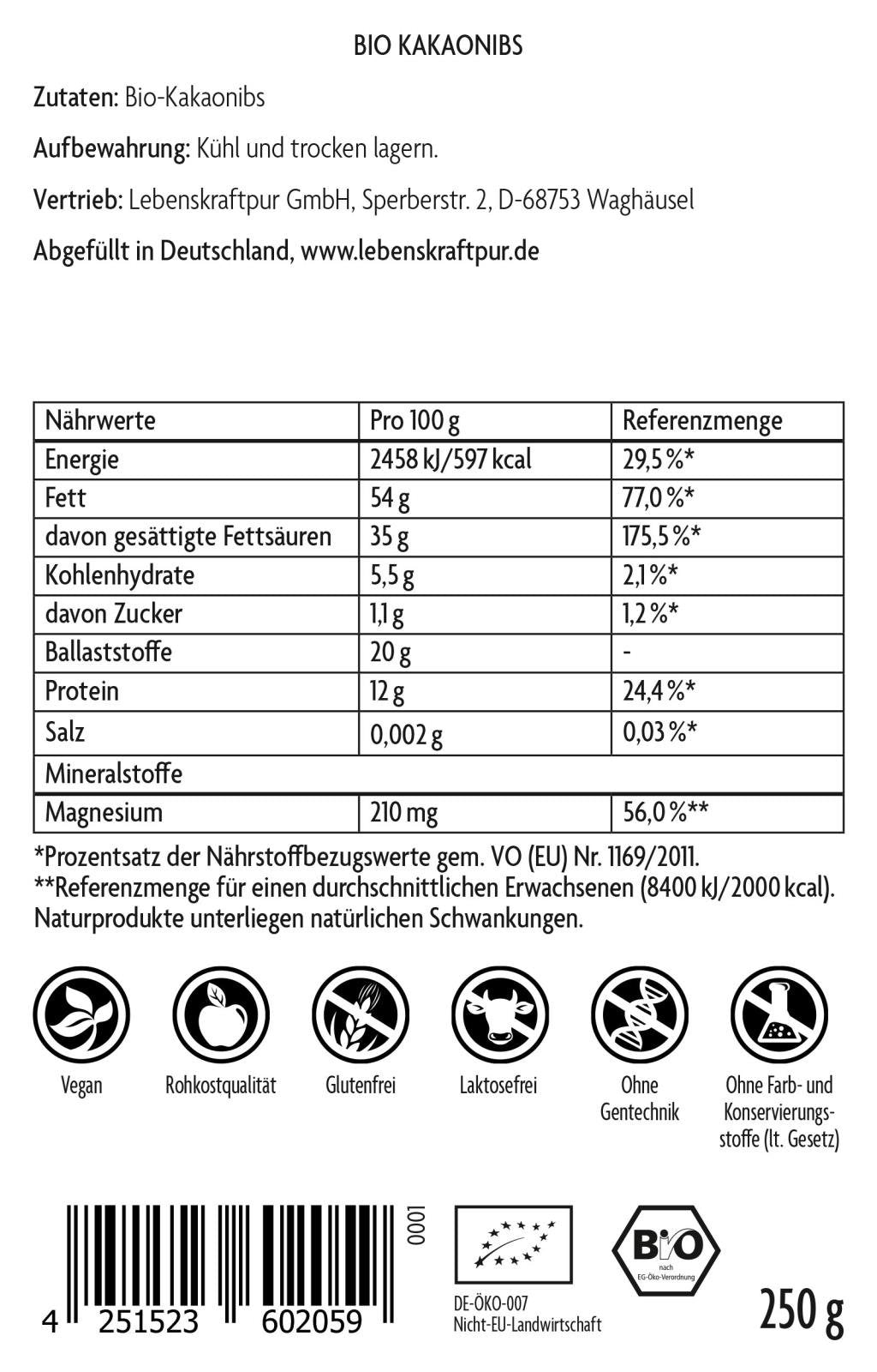 Produktbild Bio Kakaonibs