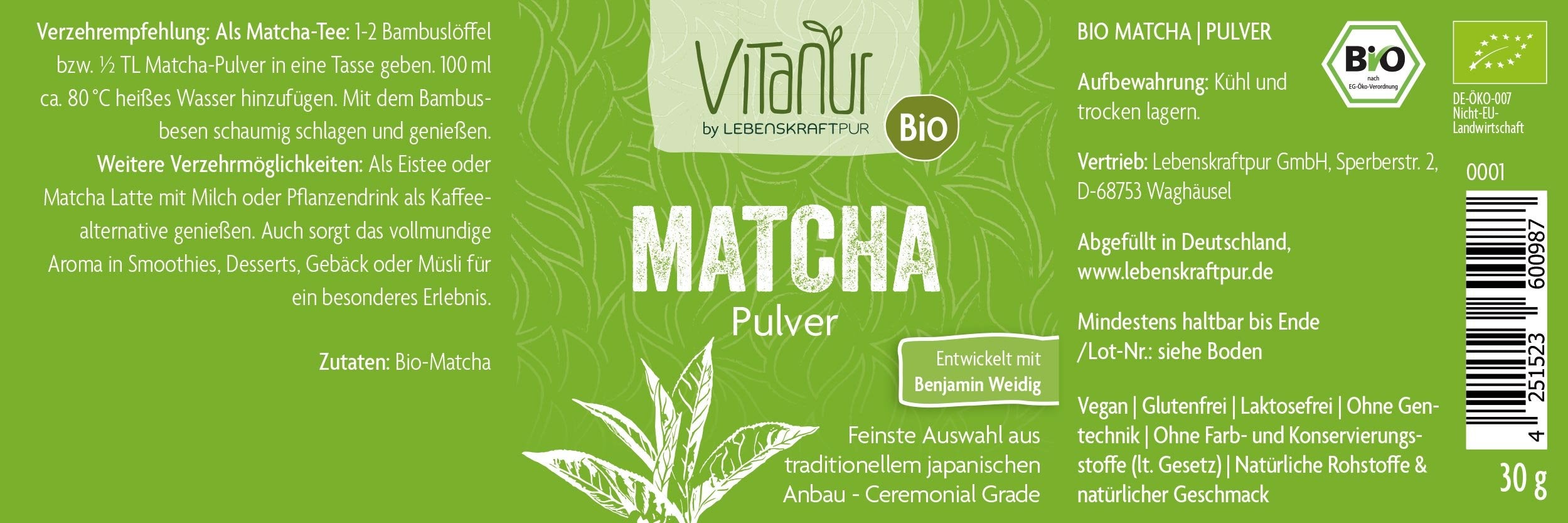 Produktbild Bio Matcha Pulver