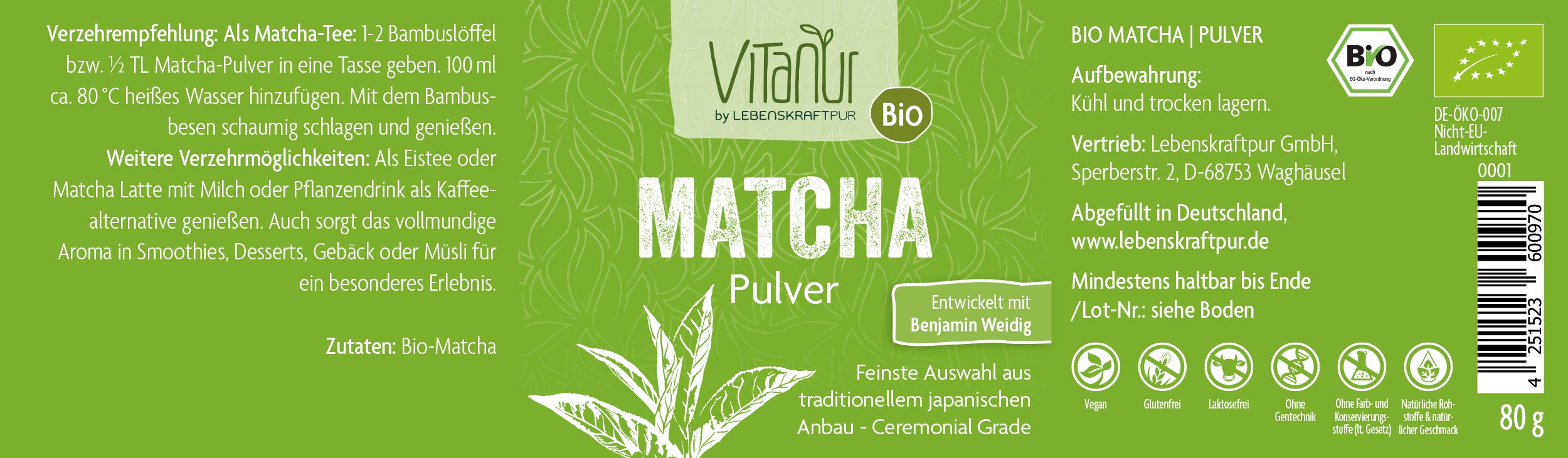 Produktbild Bio Matcha Pulver