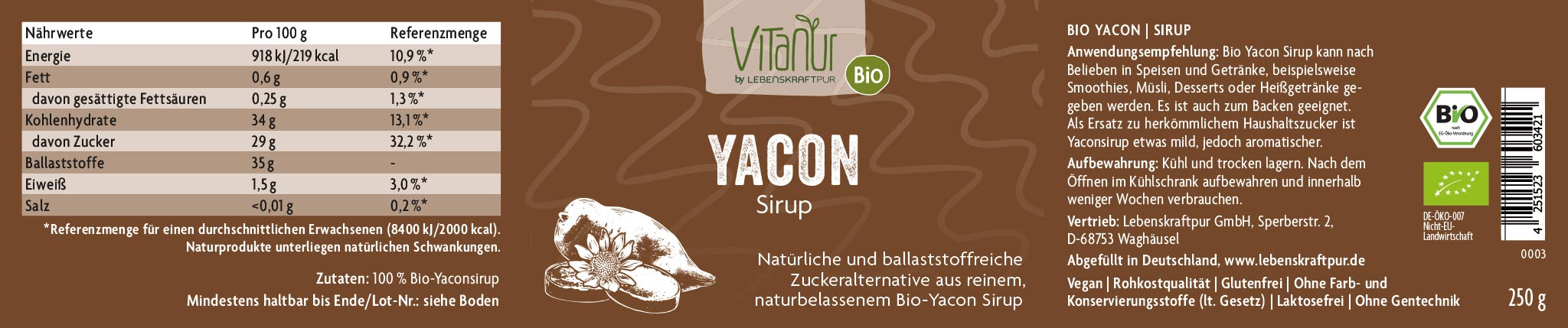 Produktbild Bio Yacon Sirup