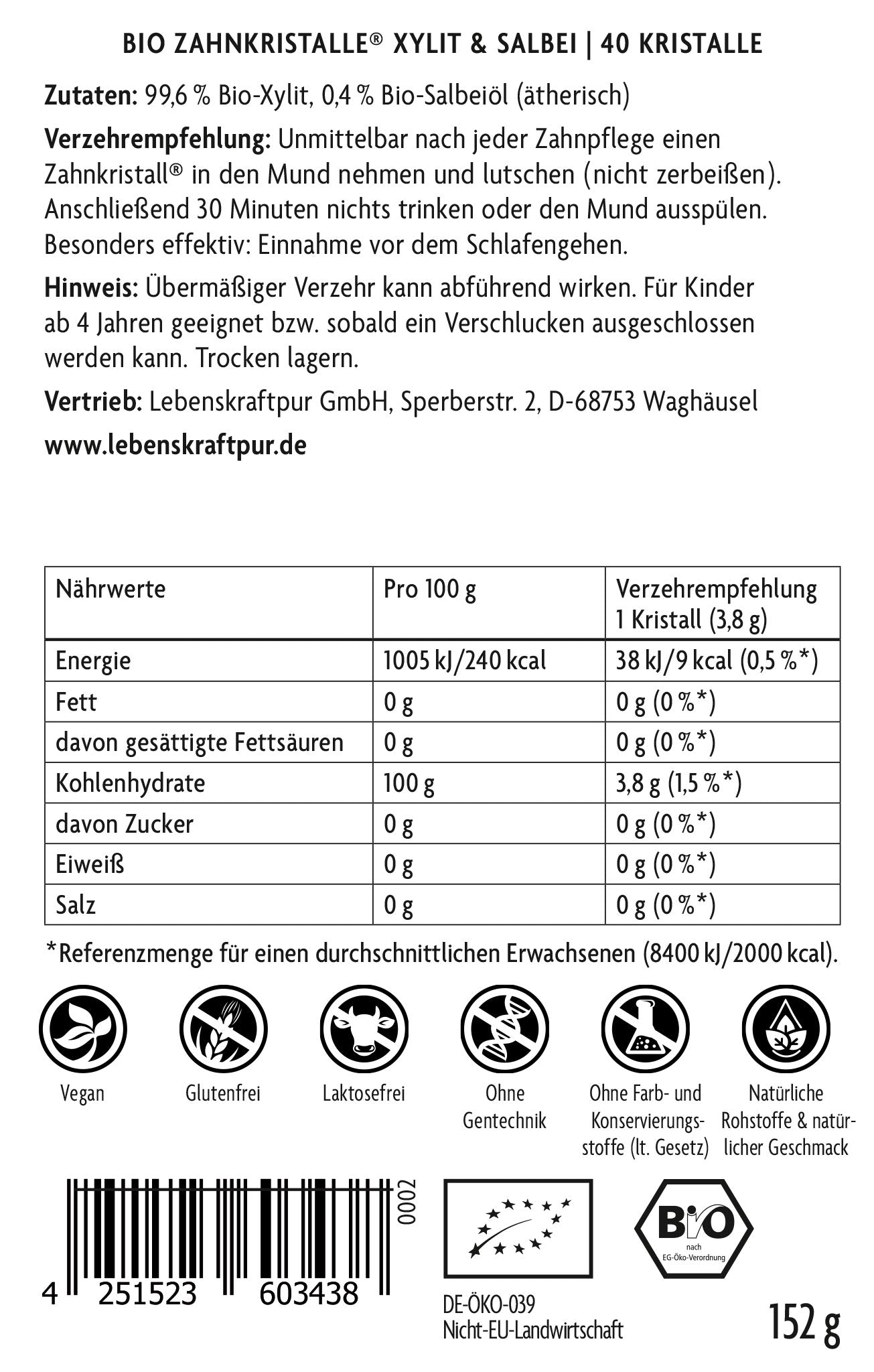 Produktbild Bio Zahnkristalle® Xylit & Salbei