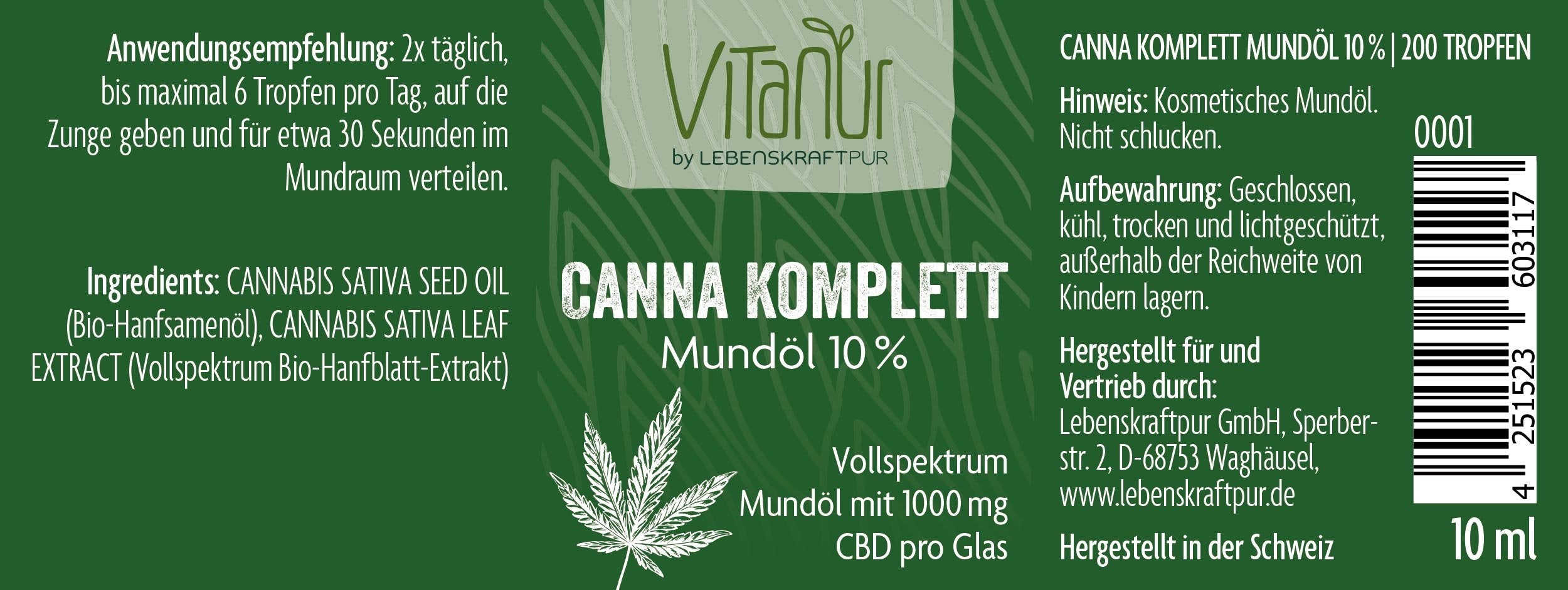 Produktbild Canna Komplett Mundöl 10%
