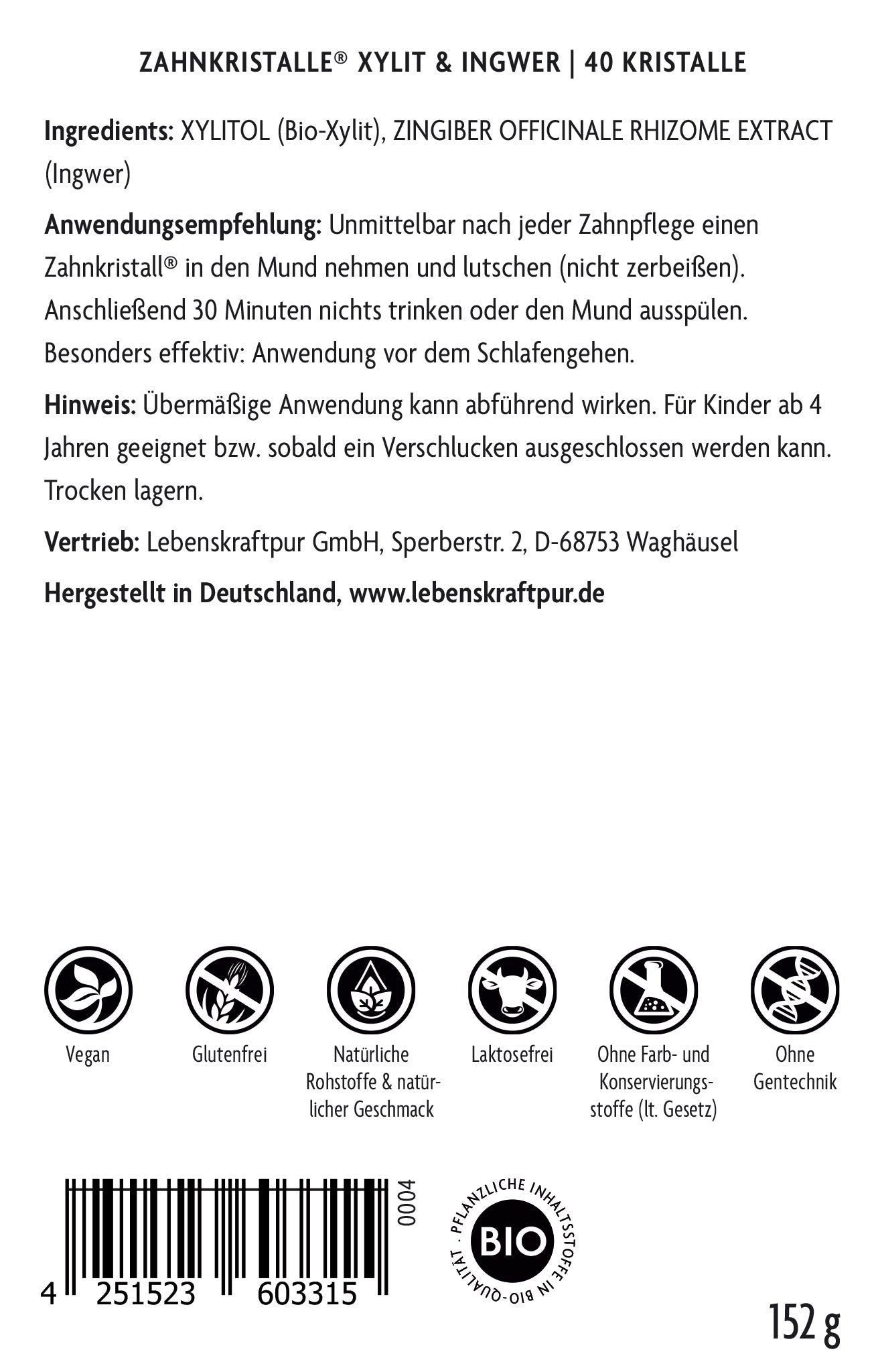 Zahnkristalle® Xylit & Ingwer