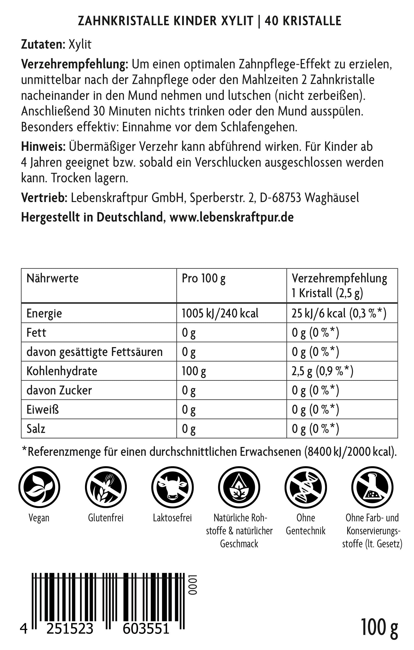 Produktbild Zahnkristalle® Kinder Xylit