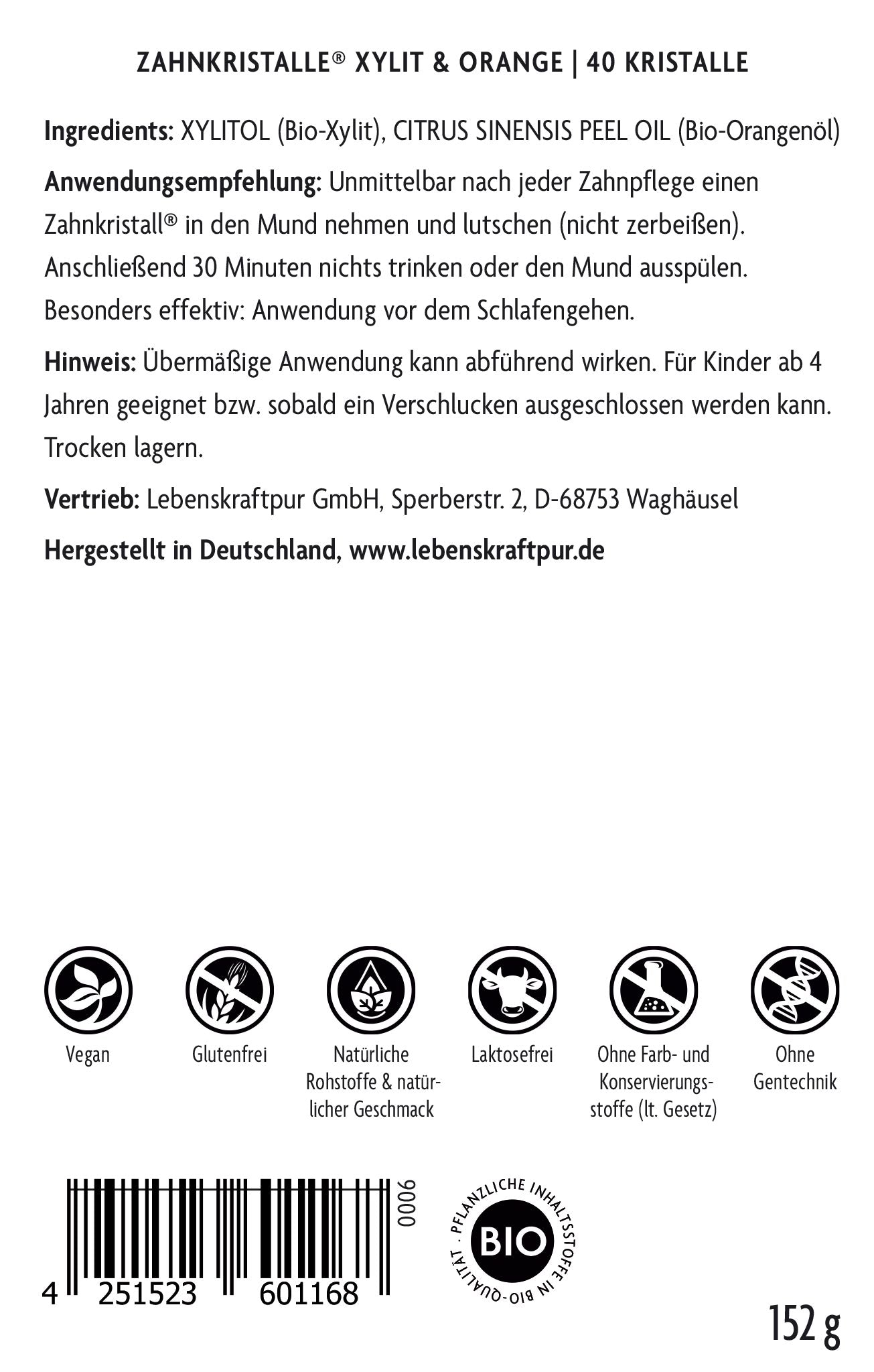 Zahnkristalle® Xylit & Orange