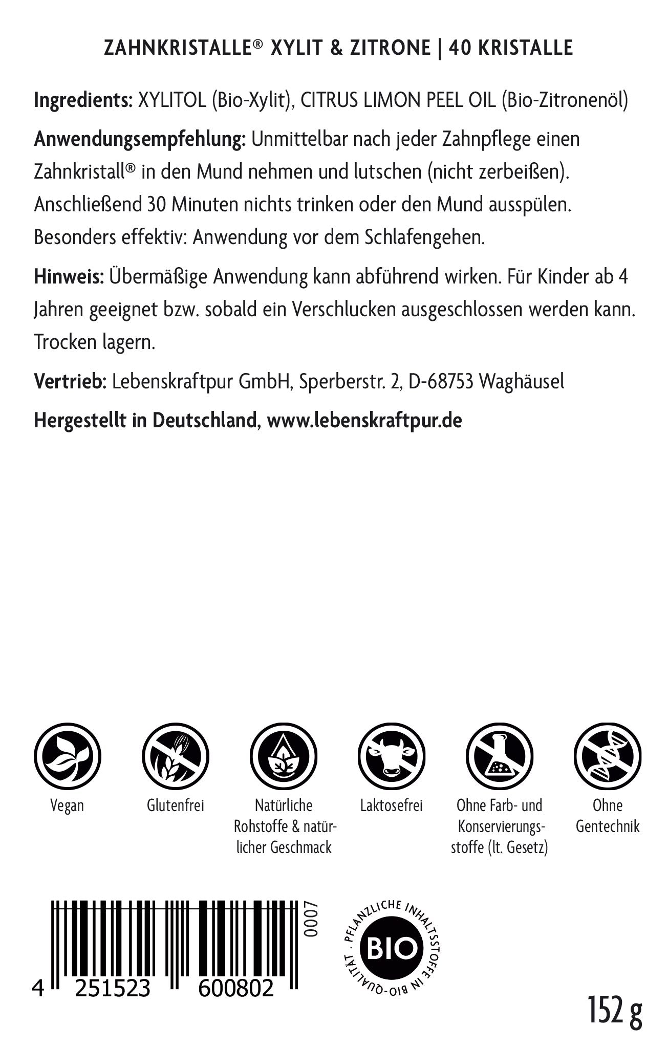 Zahnkristalle® Xylit & Zitrone