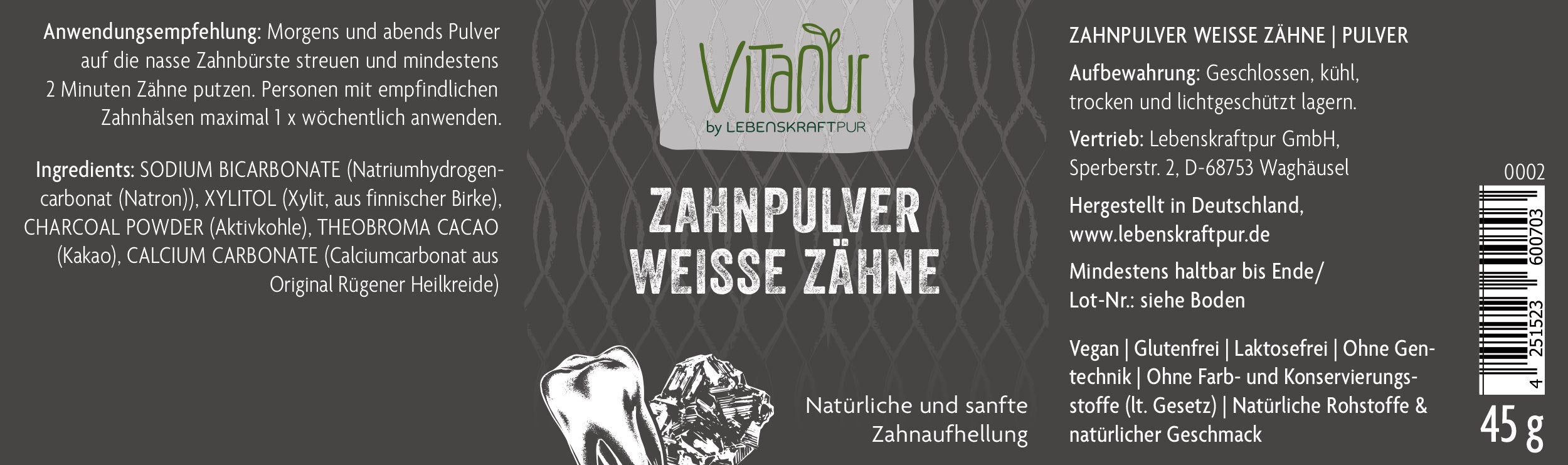 Produktbild Zahnpulver Weiße Zähne