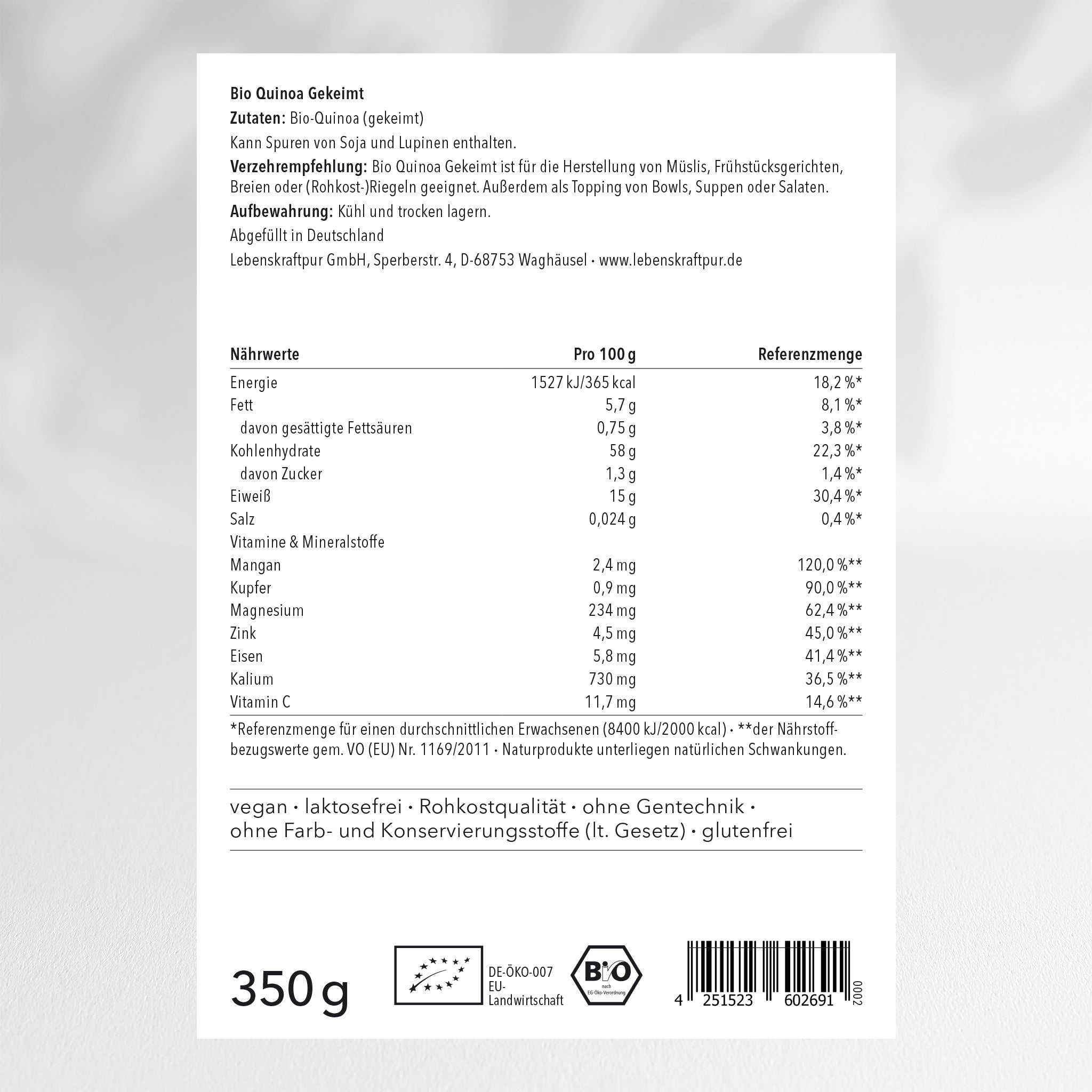 Bio Quinoa Gekeimt