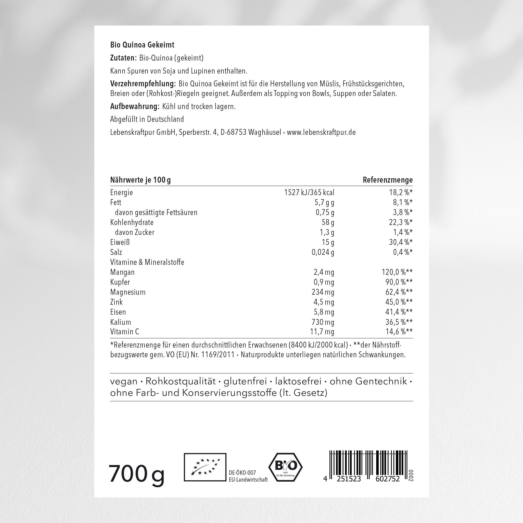 Bio Quinoa Gekeimt